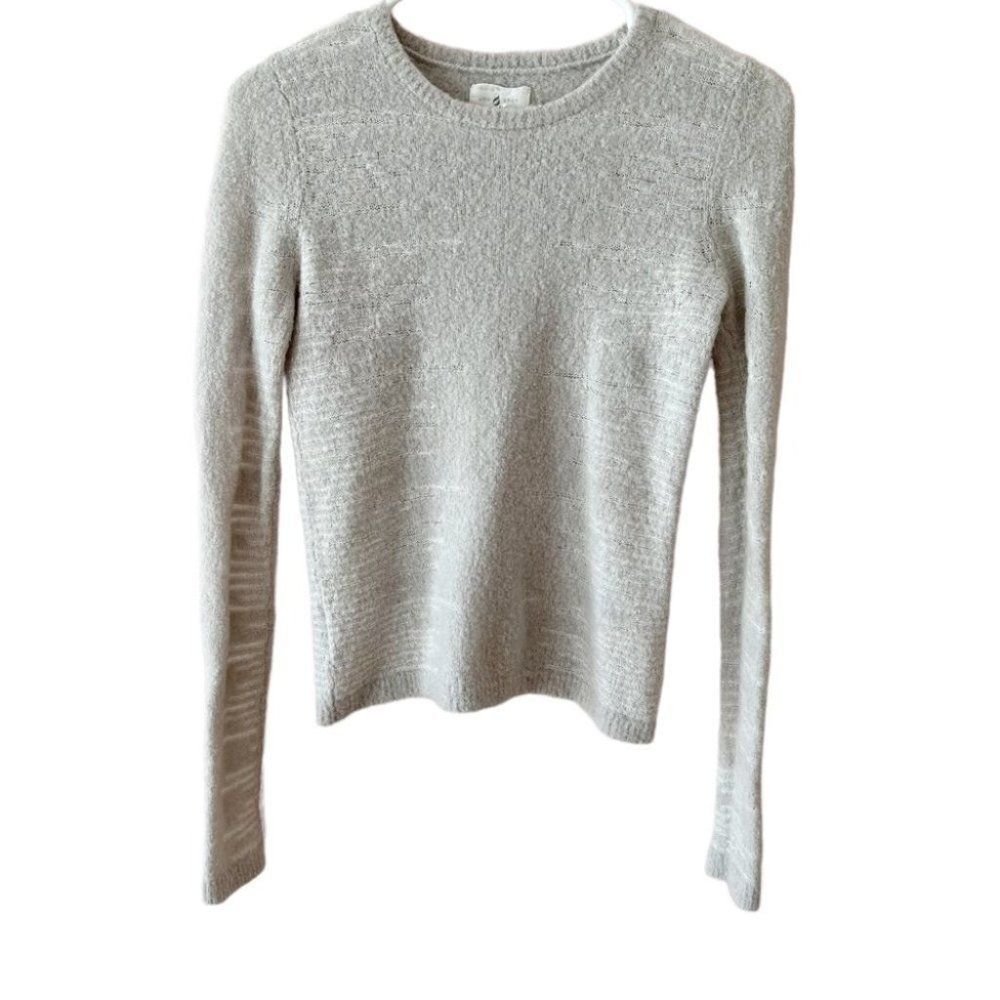 Lou & Grey Lightweight Wool Blend Crew Neck Sweater Size XS Gray